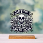 Funny Filter Wort Art Skelett Acrylschild (Neutral)