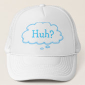 Funny Final Exams Thinking Cap HUH Thought Bubble Truckerkappe (Vorderseite)