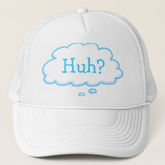 Funny Final Exams Thinking Cap HUH Thought Bubble Truckerkappe (Vorderseite)