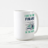 Funny Finance Mug Business Office Coworker Blue Kaffeetasse (VorderseiteRechts)