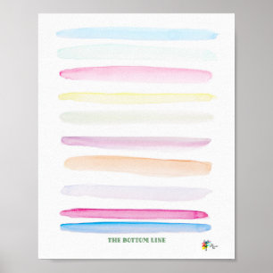 Funny Finance Office Art the Bottom Line Pastageri Poster