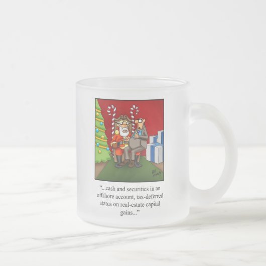 Funny Finance Spaß Weihnachts-Tasse Mattglastasse (Rechts)