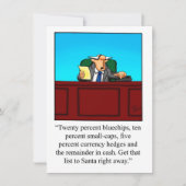 Funny Financial Spaß Weihnachts-Party Einladung (Vorderseite)