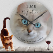 Funny Fine Art Cat Runde Wanduhr