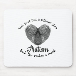 Funny Fingerprint Autismus Jede Druckerei sagt ein Mousepad