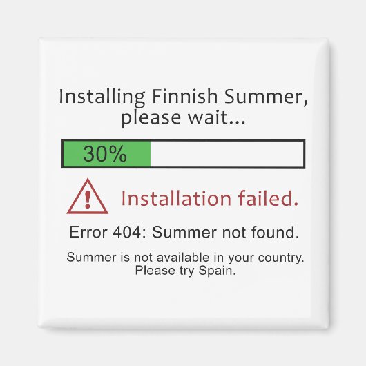 Funny Finland Summer Magnet (Vorne)