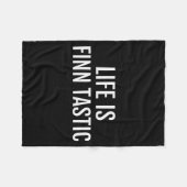 Funny Finnish Finland Quote Shirt _ Lie Is Finn Ta Fleecedecke (Vorderseite (Horizontal))