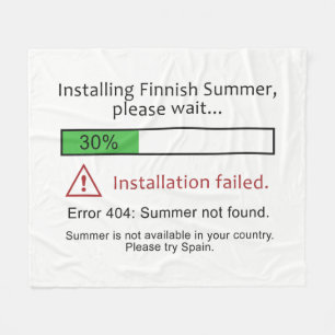 Funny Finnish Summer fleece Decken