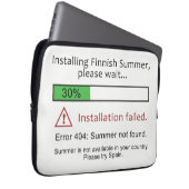 Funny Finnish Summer Laptop-Ärmel Laptopschutzhülle (Vorne Rechts)
