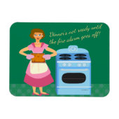 Funny Fire Alarm Supper Time Sprichwort Magnet (Horizontal)