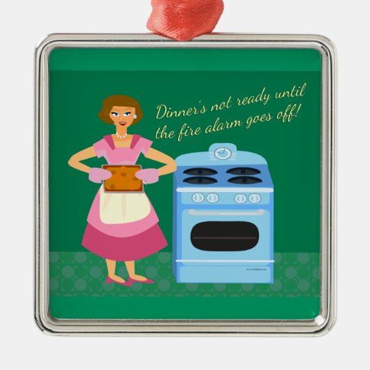 Funny Fire Alarm Supper Time Sprichwort Ornament Aus Metall (Vorne)