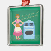 Funny Fire Alarm Supper Time Sprichwort Ornament Aus Metall (Links)