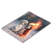 Funny Fire and Ice Penguin  Notizblock (Linke Seite)