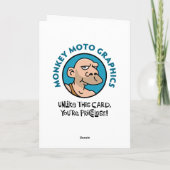 Funny "Fire Cake" Geburtstag Karte (Rückseite)