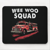 Funny Firefighter Art Fire Truck Feuerwehrmann Mousepad (Vorne)