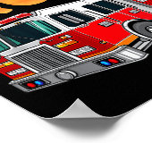 Funny Firefighter Art For Kids Men Women Fireman F Poster (Ecke)