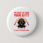 Funny Firefighter Art For Men Women Fireman Gag Fi Button (Vorderseite)