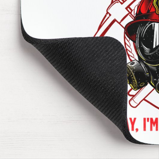 Funny Firefighter Art For Men Women Fireman Gag Fi Mousepad (Ecke)