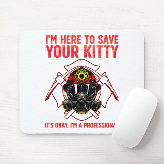Funny Firefighter Art For Men Women Fireman Gag Fi Mousepad (Mit Mouse)