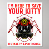 Funny Firefighter Art For Men Women Fireman Gag Fi Poster (Vorne)