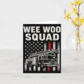 Funny Firefighter Art For Men Women Kids Fire Truc Karte (Gelbe Blume)