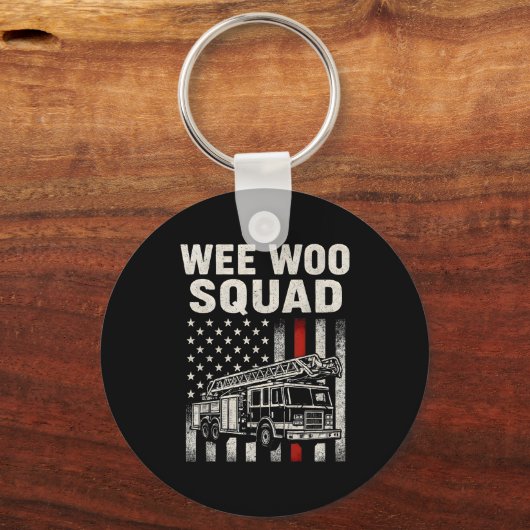 Funny Firefighter Art For Men Women Kids Fire Truc Schlüsselanhänger (Vorderseite)