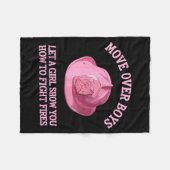 Funny Firefighter Art For Women Girls Fire Fighter Fleecedecke (Vorderseite (Horizontal))