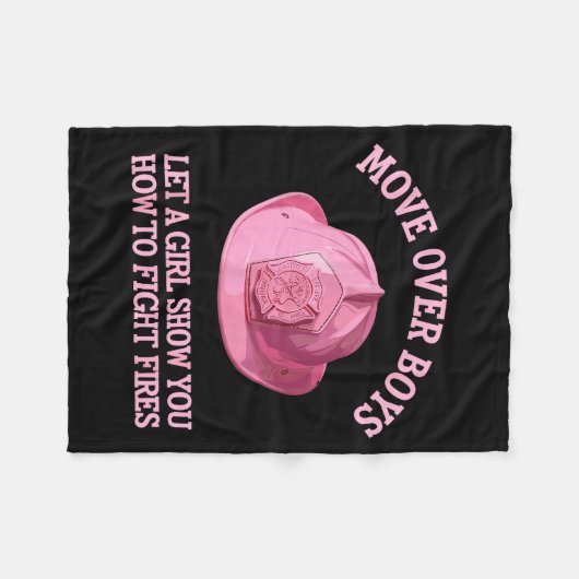 Funny Firefighter Art For Women Girls Fire Fighter Fleecedecke (Vorderseite (Horizontal))