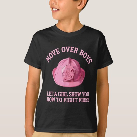 Funny Firefighter Art For Women Girls Fire Fighter T-Shirt (Vorderseite)