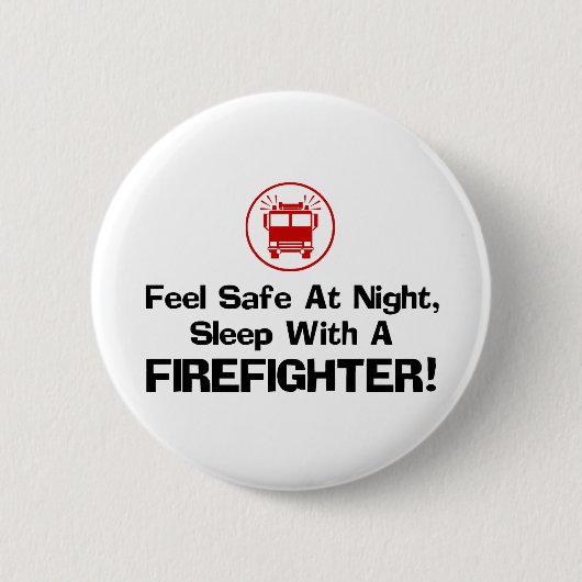 Funny Firefighter Button (Vorderseite)