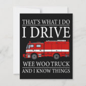 Funny Firefighter Das ist, was ich treibe Wee Woo (Rückseite)