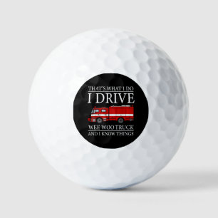 Funny Firefighter Das ist, was ich treibe Wee Woo Golfball