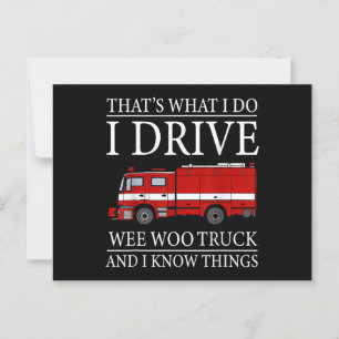 Funny Firefighter Das ist, was ich treibe Wee Woo Postkarte