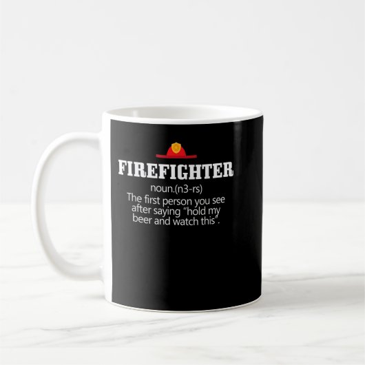 Funny Firefighter Definition Kaffeetasse (Links)