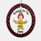 Funny Firefighter Geschenk - Danke Fireman Keramik Ornament (Links)