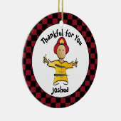 Funny Firefighter Geschenkidee - Danke Fireman Keramik Ornament (Rechts)