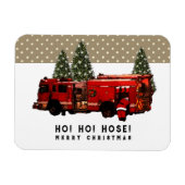 Funny Firefighter Holiday Geschenk Magnet (Horizontal)