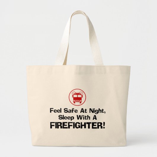 Funny Firefighter Jumbo Stoffbeutel (Vorne)