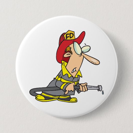 Funny Firefighter mit Hose Emergency Responder Button (Vorderseite)