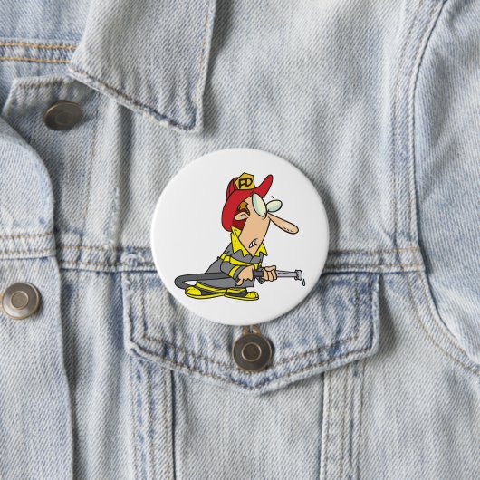 Funny Firefighter mit Hose Emergency Responder Button (Beispiel)