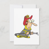 Funny Firefighter mit Hose Emergency Responder Einladung (Vorderseite)