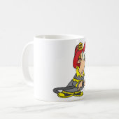 Funny Firefighter mit Hose Emergency Responder Kaffeetasse (Vorderseite Links)
