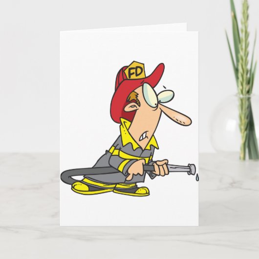 Funny Firefighter mit Hose Emergency Responder Karte (Vorderseite)