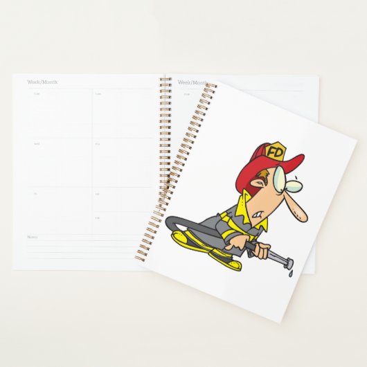 Funny Firefighter mit Hose Emergency Responder Planer (Anzeige)