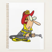 Funny Firefighter mit Hose Emergency Responder Planer (Vorderseite)