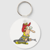 Funny Firefighter mit Hose Emergency Responder Schlüsselanhänger (Vorderseite)
