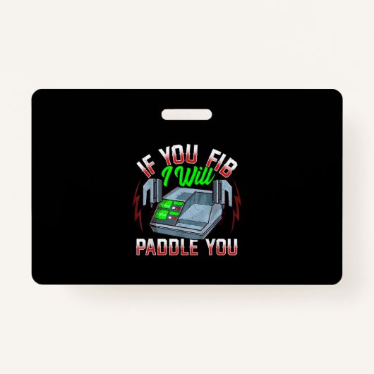 Funny FireFighter Police Office Defibrillator Ausweis (Vorderseite)