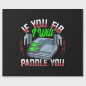 Funny FireFighter Police Office Defibrillator Geschenkpapier (Flach)