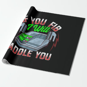 Funny FireFighter Police Office Defibrillator Geschenkpapier