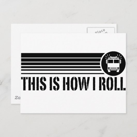 Funny Firefighter Postkarte (Vorne/Hinten)